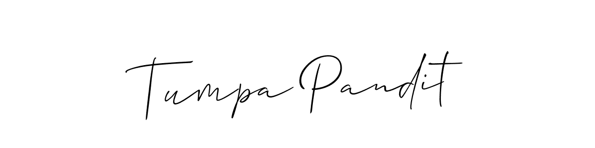 Also we have Tumpa Pandit name is the best signature style. Create professional handwritten signature collection using Allison_Script autograph style. Tumpa Pandit signature style 2 images and pictures png