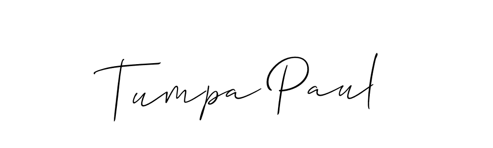 if you are searching for the best signature style for your name Tumpa Paul. so please give up your signature search. here we have designed multiple signature styles  using Allison_Script. Tumpa Paul signature style 2 images and pictures png