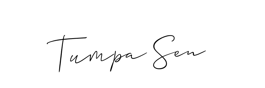 How to Draw Tumpa Sen signature style? Allison_Script is a latest design signature styles for name Tumpa Sen. Tumpa Sen signature style 2 images and pictures png