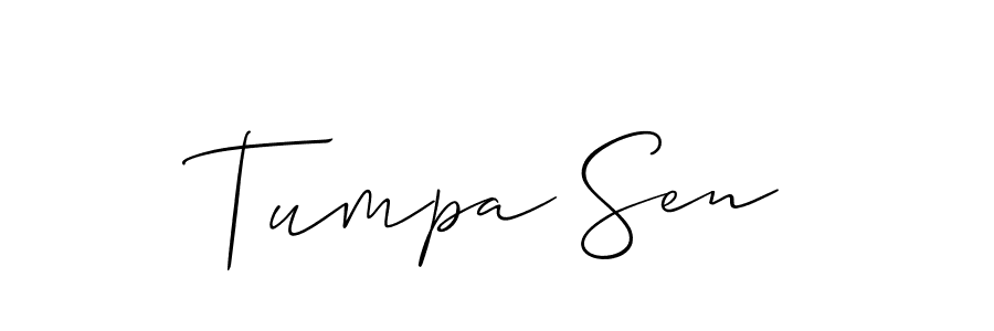 How to Draw Tumpa Sen signature style? Allison_Script is a latest design signature styles for name Tumpa Sen. Tumpa Sen signature style 2 images and pictures png