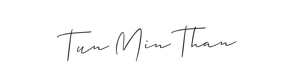 You should practise on your own different ways (Allison_Script) to write your name (Tun Min Than) in signature. don't let someone else do it for you. Tun Min Than signature style 2 images and pictures png