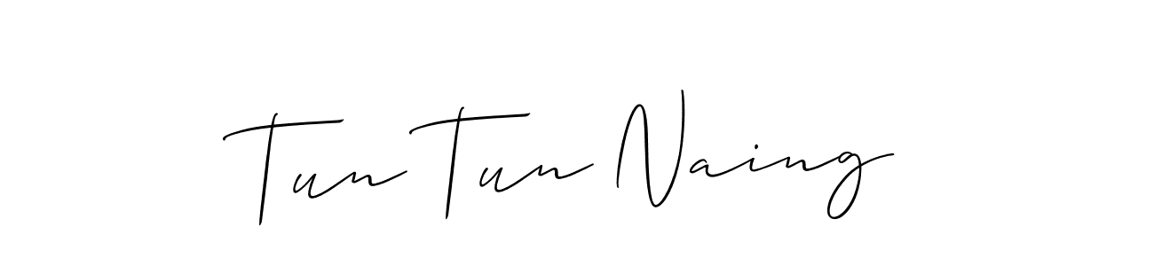 Tun Tun Naing stylish signature style. Best Handwritten Sign (Allison_Script) for my name. Handwritten Signature Collection Ideas for my name Tun Tun Naing. Tun Tun Naing signature style 2 images and pictures png