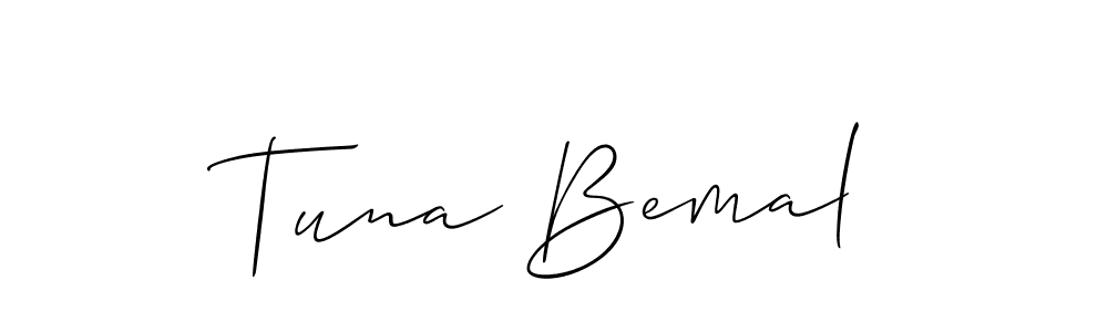 How to make Tuna Bemal signature? Allison_Script is a professional autograph style. Create handwritten signature for Tuna Bemal name. Tuna Bemal signature style 2 images and pictures png