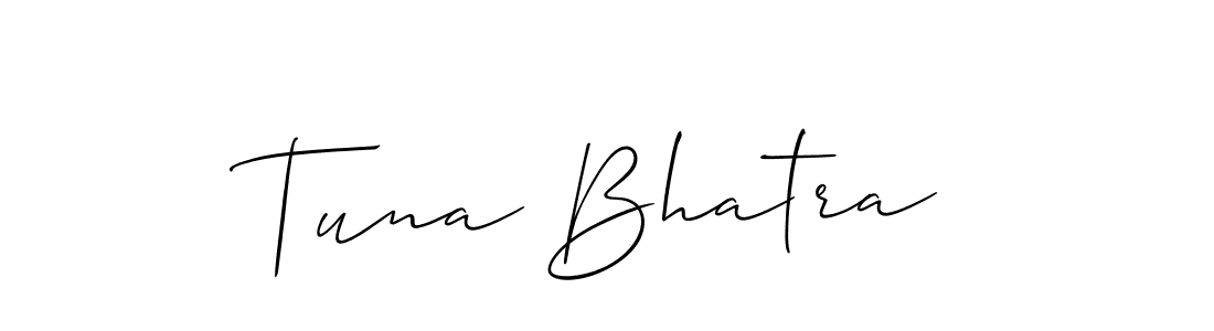 Similarly Allison_Script is the best handwritten signature design. Signature creator online .You can use it as an online autograph creator for name Tuna Bhatra. Tuna Bhatra signature style 2 images and pictures png