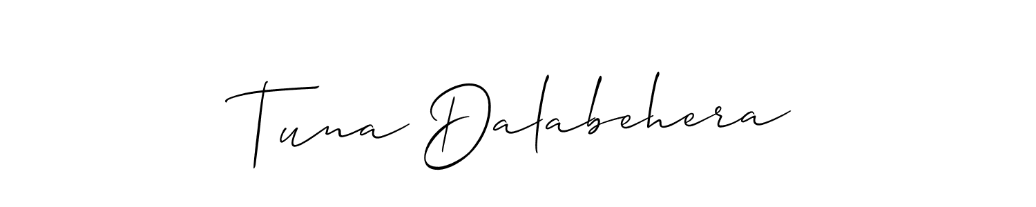 Check out images of Autograph of Tuna Dalabehera name. Actor Tuna Dalabehera Signature Style. Allison_Script is a professional sign style online. Tuna Dalabehera signature style 2 images and pictures png