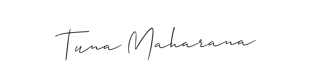 Allison_Script is a professional signature style that is perfect for those who want to add a touch of class to their signature. It is also a great choice for those who want to make their signature more unique. Get Tuna Maharana name to fancy signature for free. Tuna Maharana signature style 2 images and pictures png