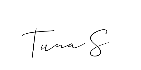 Once you've used our free online signature maker to create your best signature Allison_Script style, it's time to enjoy all of the benefits that Tuna S name signing documents. Tuna S signature style 2 images and pictures png