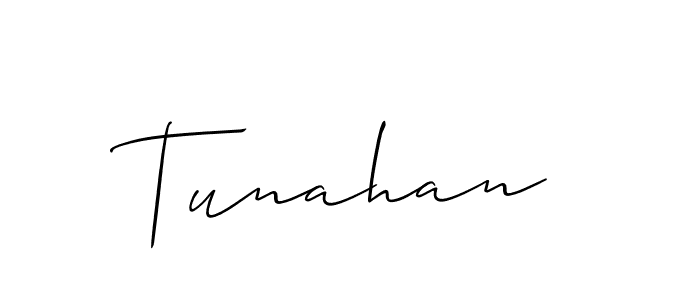 The best way (Allison_Script) to make a short signature is to pick only two or three words in your name. The name Tunahan include a total of six letters. For converting this name. Tunahan signature style 2 images and pictures png