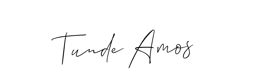 Use a signature maker to create a handwritten signature online. With this signature software, you can design (Allison_Script) your own signature for name Tunde Amos. Tunde Amos signature style 2 images and pictures png