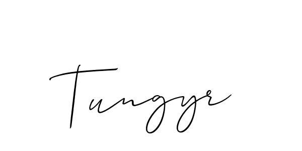 How to Draw Tungyr signature style? Allison_Script is a latest design signature styles for name Tungyr. Tungyr signature style 2 images and pictures png