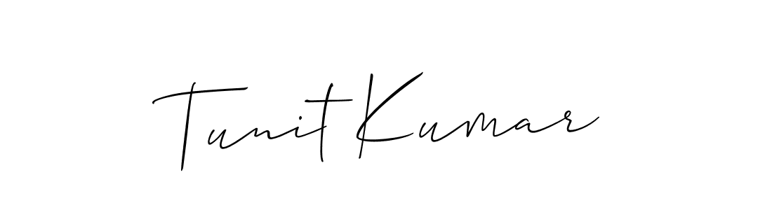 It looks lik you need a new signature style for name Tunit Kumar. Design unique handwritten (Allison_Script) signature with our free signature maker in just a few clicks. Tunit Kumar signature style 2 images and pictures png