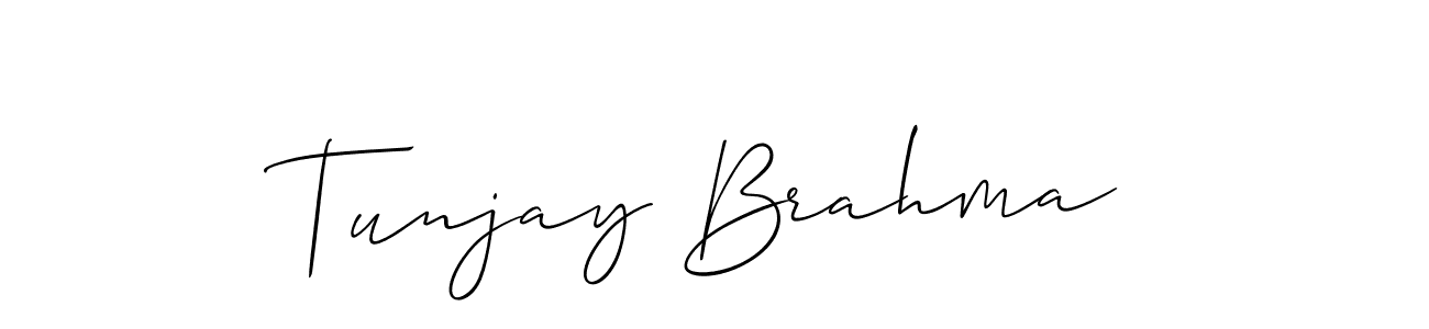 Design your own signature with our free online signature maker. With this signature software, you can create a handwritten (Allison_Script) signature for name Tunjay Brahma. Tunjay Brahma signature style 2 images and pictures png