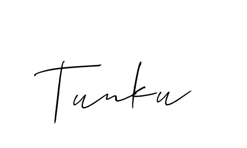 You should practise on your own different ways (Allison_Script) to write your name (Tunku) in signature. don't let someone else do it for you. Tunku signature style 2 images and pictures png