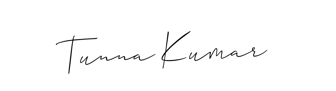 Once you've used our free online signature maker to create your best signature Allison_Script style, it's time to enjoy all of the benefits that Tunna Kumar name signing documents. Tunna Kumar signature style 2 images and pictures png