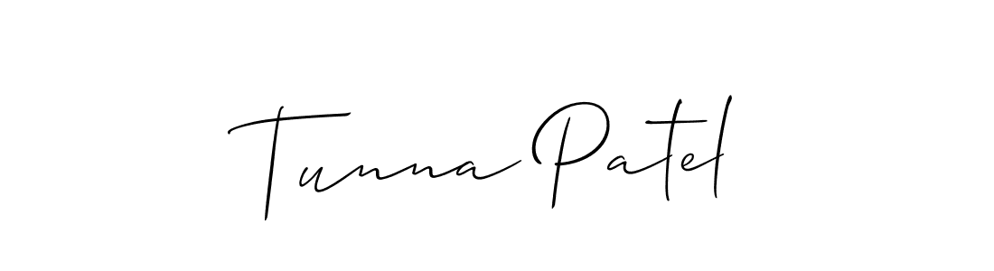 Make a beautiful signature design for name Tunna Patel. Use this online signature maker to create a handwritten signature for free. Tunna Patel signature style 2 images and pictures png