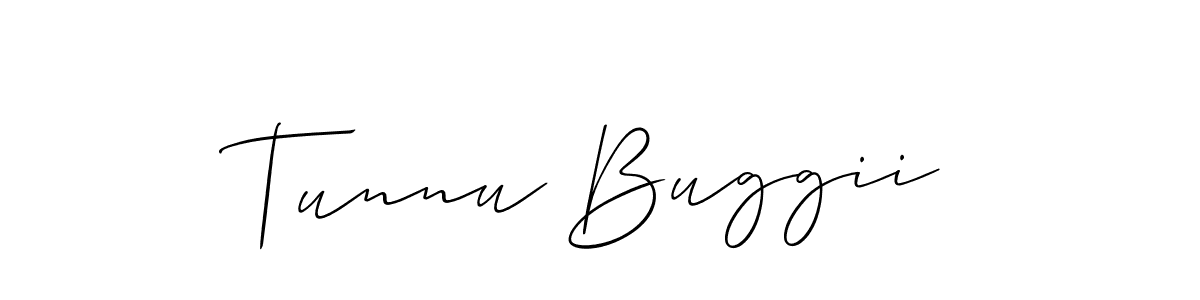 Also we have Tunnu Buggii name is the best signature style. Create professional handwritten signature collection using Allison_Script autograph style. Tunnu Buggii signature style 2 images and pictures png