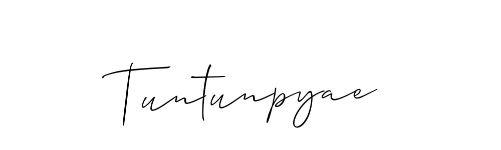 How to make Tuntunpyae signature? Allison_Script is a professional autograph style. Create handwritten signature for Tuntunpyae name. Tuntunpyae signature style 2 images and pictures png