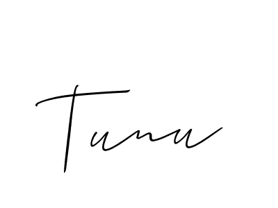 Also we have Tunu name is the best signature style. Create professional handwritten signature collection using Allison_Script autograph style. Tunu signature style 2 images and pictures png
