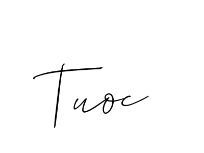 How to make Tuoc signature? Allison_Script is a professional autograph style. Create handwritten signature for Tuoc name. Tuoc signature style 2 images and pictures png