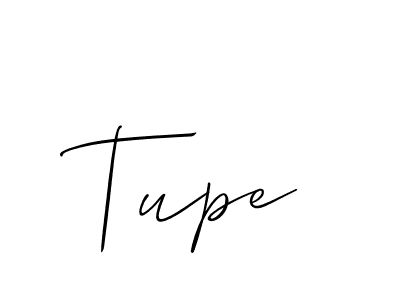 Use a signature maker to create a handwritten signature online. With this signature software, you can design (Allison_Script) your own signature for name Tupe. Tupe signature style 2 images and pictures png