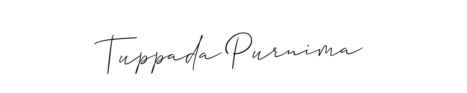 Also You can easily find your signature by using the search form. We will create Tuppada Purnima name handwritten signature images for you free of cost using Allison_Script sign style. Tuppada Purnima signature style 2 images and pictures png