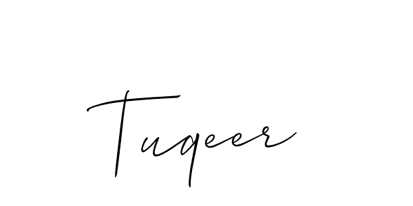 Also You can easily find your signature by using the search form. We will create Tuqeer name handwritten signature images for you free of cost using Allison_Script sign style. Tuqeer signature style 2 images and pictures png