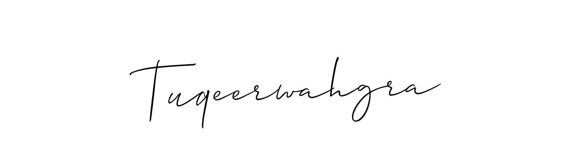 It looks lik you need a new signature style for name Tuqeerwahgra. Design unique handwritten (Allison_Script) signature with our free signature maker in just a few clicks. Tuqeerwahgra signature style 2 images and pictures png