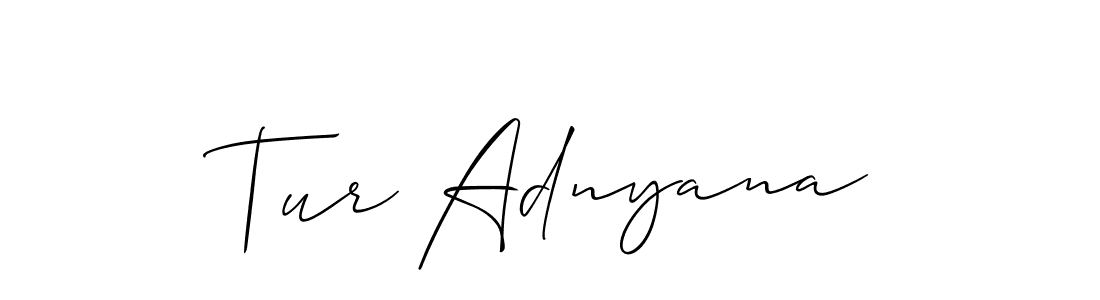 Similarly Allison_Script is the best handwritten signature design. Signature creator online .You can use it as an online autograph creator for name Tur Adnyana. Tur Adnyana signature style 2 images and pictures png