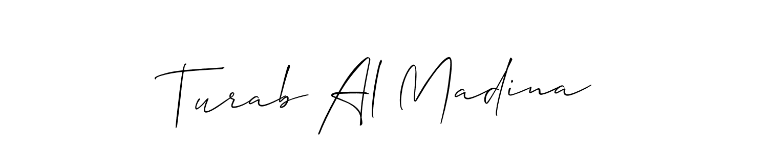 Check out images of Autograph of Turab Al Madina name. Actor Turab Al Madina Signature Style. Allison_Script is a professional sign style online. Turab Al Madina signature style 2 images and pictures png