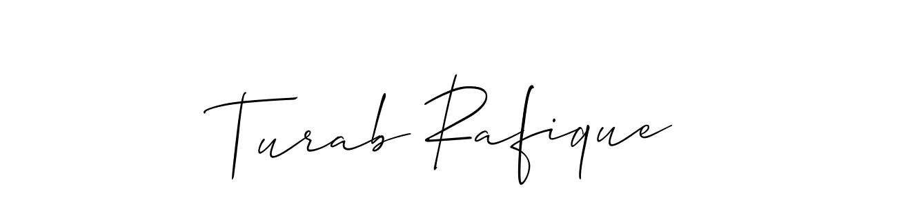 if you are searching for the best signature style for your name Turab Rafique. so please give up your signature search. here we have designed multiple signature styles  using Allison_Script. Turab Rafique signature style 2 images and pictures png