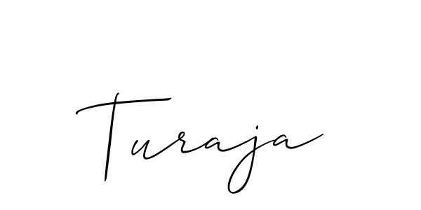 You should practise on your own different ways (Allison_Script) to write your name (Turaja) in signature. don't let someone else do it for you. Turaja signature style 2 images and pictures png