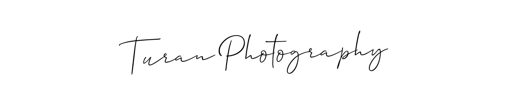 Design your own signature with our free online signature maker. With this signature software, you can create a handwritten (Allison_Script) signature for name Turan Photography. Turan Photography signature style 2 images and pictures png