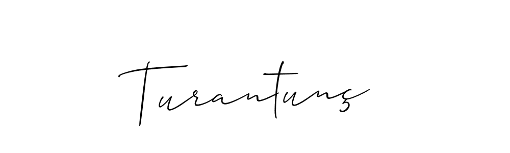Use a signature maker to create a handwritten signature online. With this signature software, you can design (Allison_Script) your own signature for name Turantunç. Turantunç signature style 2 images and pictures png