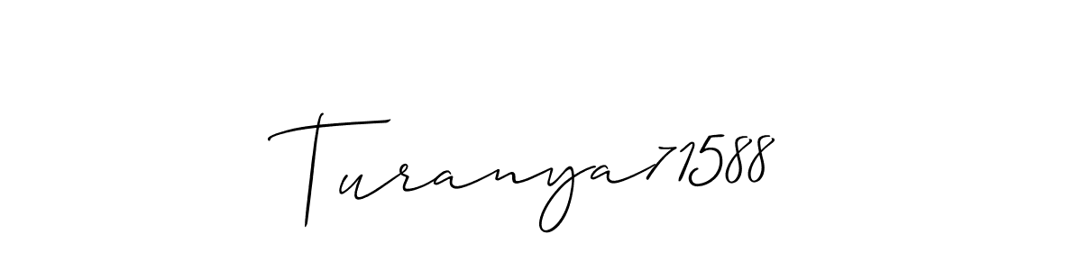 How to make Turanya71588 signature? Allison_Script is a professional autograph style. Create handwritten signature for Turanya71588 name. Turanya71588 signature style 2 images and pictures png