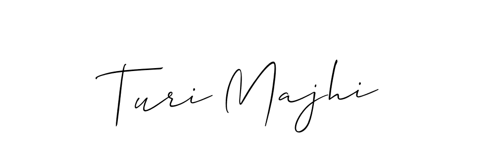 How to make Turi Majhi name signature. Use Allison_Script style for creating short signs online. This is the latest handwritten sign. Turi Majhi signature style 2 images and pictures png
