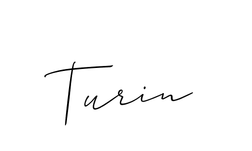 The best way (Allison_Script) to make a short signature is to pick only two or three words in your name. The name Turin include a total of six letters. For converting this name. Turin signature style 2 images and pictures png
