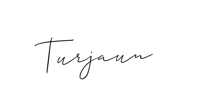 Also we have Turjaun name is the best signature style. Create professional handwritten signature collection using Allison_Script autograph style. Turjaun signature style 2 images and pictures png