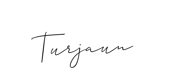 Also You can easily find your signature by using the search form. We will create Turjaun name handwritten signature images for you free of cost using Allison_Script sign style. Turjaun signature style 2 images and pictures png