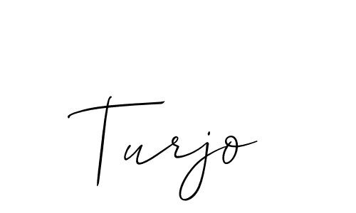 Design your own signature with our free online signature maker. With this signature software, you can create a handwritten (Allison_Script) signature for name Turjo. Turjo signature style 2 images and pictures png