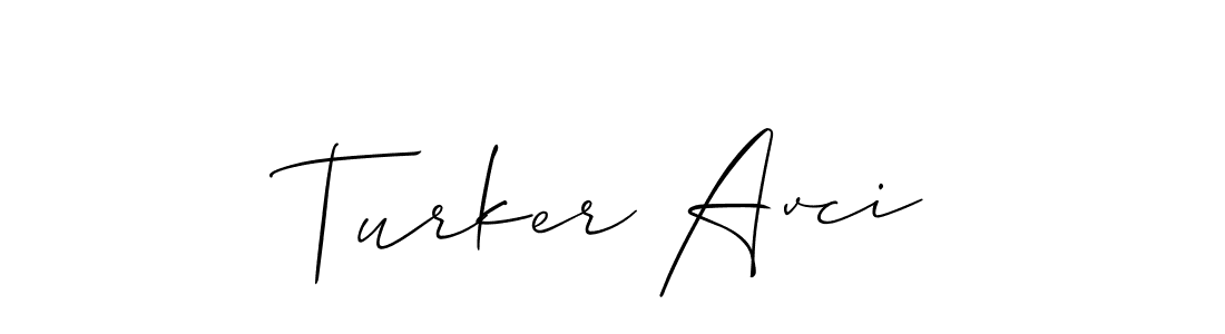 Turker Avci stylish signature style. Best Handwritten Sign (Allison_Script) for my name. Handwritten Signature Collection Ideas for my name Turker Avci. Turker Avci signature style 2 images and pictures png