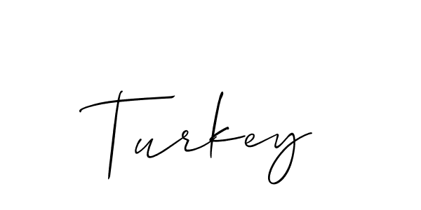 You should practise on your own different ways (Allison_Script) to write your name (Turkey) in signature. don't let someone else do it for you. Turkey signature style 2 images and pictures png