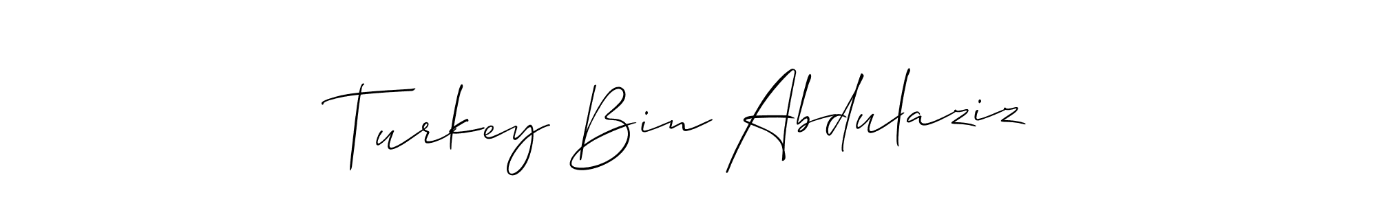 You can use this online signature creator to create a handwritten signature for the name Turkey Bin Abdulaziz. This is the best online autograph maker. Turkey Bin Abdulaziz signature style 2 images and pictures png