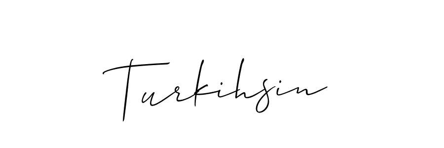 Once you've used our free online signature maker to create your best signature Allison_Script style, it's time to enjoy all of the benefits that Turkihsin name signing documents. Turkihsin signature style 2 images and pictures png