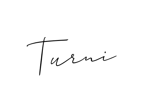 It looks lik you need a new signature style for name Turni. Design unique handwritten (Allison_Script) signature with our free signature maker in just a few clicks. Turni signature style 2 images and pictures png