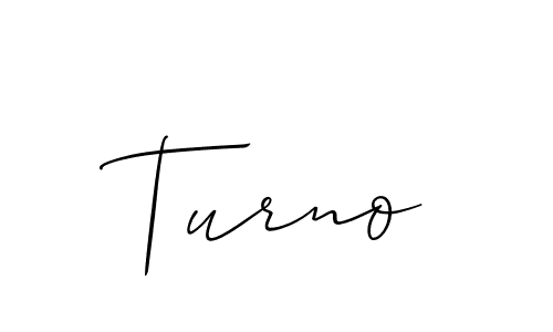 Make a beautiful signature design for name Turno. With this signature (Allison_Script) style, you can create a handwritten signature for free. Turno signature style 2 images and pictures png