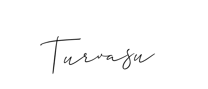 The best way (Allison_Script) to make a short signature is to pick only two or three words in your name. The name Turvasu include a total of six letters. For converting this name. Turvasu signature style 2 images and pictures png