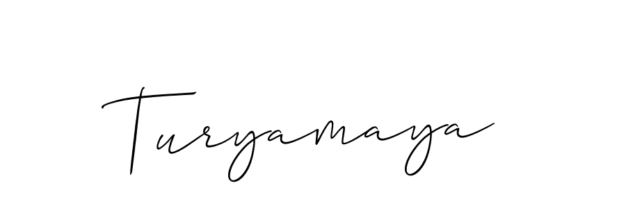 Best and Professional Signature Style for Turyamaya. Allison_Script Best Signature Style Collection. Turyamaya signature style 2 images and pictures png