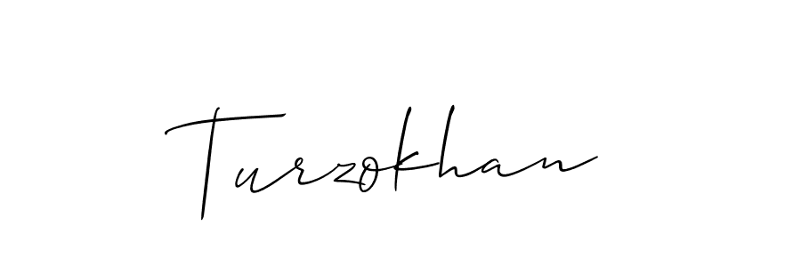 Create a beautiful signature design for name Turzokhan. With this signature (Allison_Script) fonts, you can make a handwritten signature for free. Turzokhan signature style 2 images and pictures png