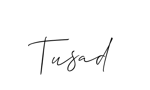 How to make Tusad name signature. Use Allison_Script style for creating short signs online. This is the latest handwritten sign. Tusad signature style 2 images and pictures png