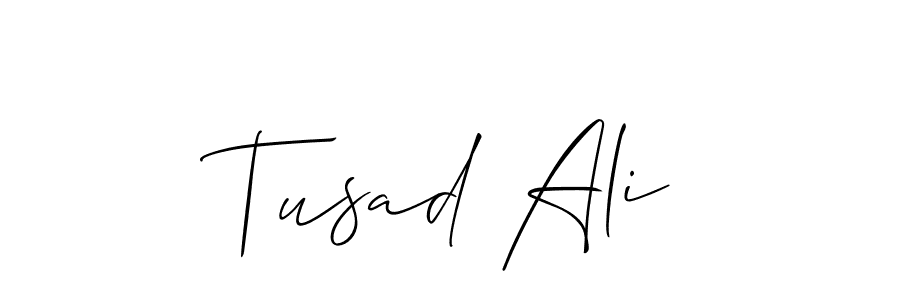How to make Tusad Ali signature? Allison_Script is a professional autograph style. Create handwritten signature for Tusad Ali name. Tusad Ali signature style 2 images and pictures png